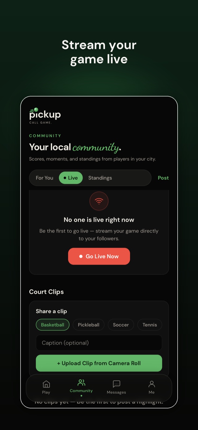 Stream your game live to your followers